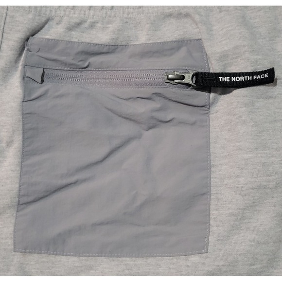The North Face Shorts Mens 2XL Gray Knit Gym Run‎ Workout Zip Pocket Drawstring - Picture 7 of 11